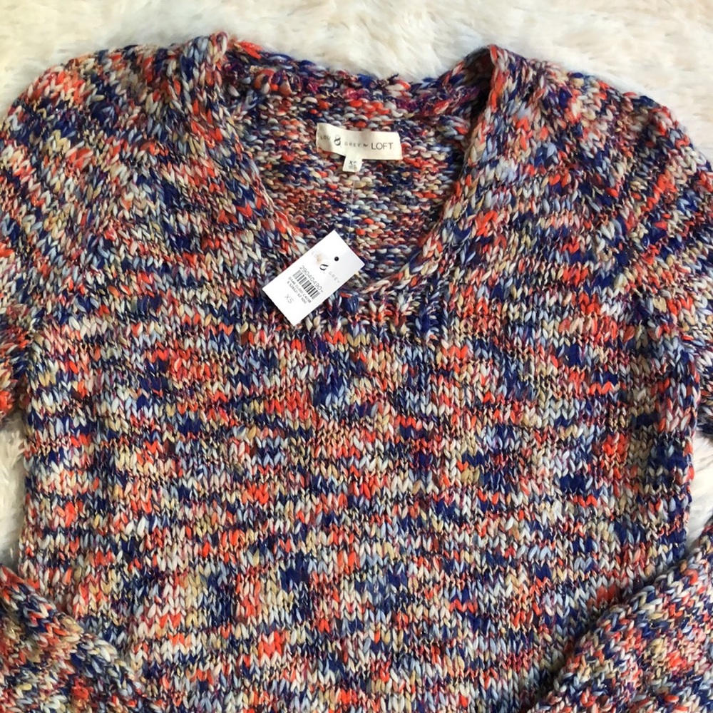 Lou & Grey for LOFT NWT Multicolor Chunky Knit Sweater 😍 - Picture 4 of 8